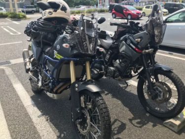 【新旧テネレ ツーリング】道志の森キャンプ場で旅の先輩と飲みかわす