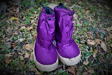 【テントの中での防寒対策】ダウンパンツ×テントシューズ×ひだまりナイトソックス