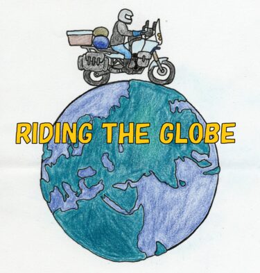 【世界ツーリング・シンボル】旅のロゴをつくってみた、でホムセン箱を塗装した